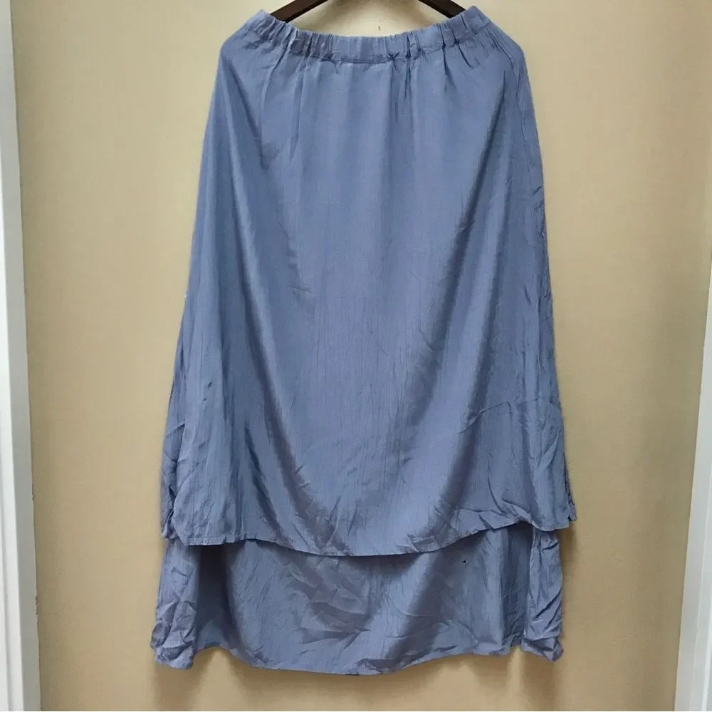 FLAX Blue Layered Maxi Skirt (S)